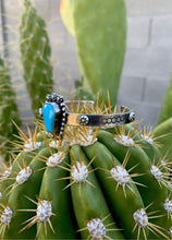 Load image into Gallery viewer, Turquoise coffin cuff bracelet