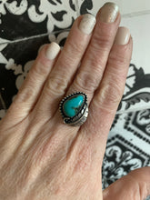 Load image into Gallery viewer, The turquoise leaf ring II