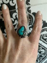 Load image into Gallery viewer, The turquoise leaf ring II