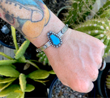 Load image into Gallery viewer, Turquoise coffin cuff bracelet