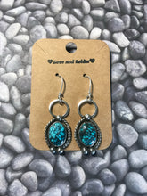 Load image into Gallery viewer, Turquoise drop and hoop earrings