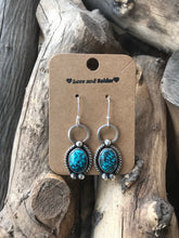 Load image into Gallery viewer, Turquoise drop and hoop earrings
