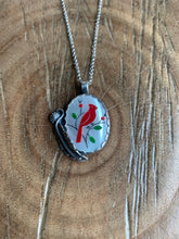 Load image into Gallery viewer, Vintage mother of pearl cardinal necklace