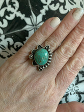 Load image into Gallery viewer, Asymmetric pastel green turquoise ring