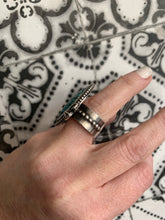 Load image into Gallery viewer, Large heavy webbed turquoise ring