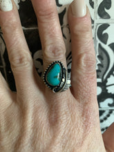 Load image into Gallery viewer, The turquoise leaf ring II