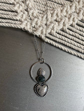 Load image into Gallery viewer, Sacred heart halo pendant necklace