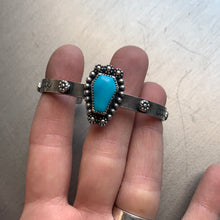 Load image into Gallery viewer, Turquoise coffin cuff bracelet