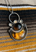 Load image into Gallery viewer, Amber flower moon power necklace