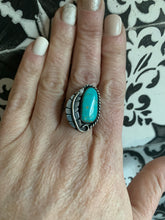 Load image into Gallery viewer, The turquoise leaf ring I