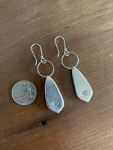 Load image into Gallery viewer, White buffalo twisted hoop dangle earrings