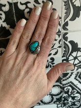 Load image into Gallery viewer, The turquoise leaf ring II