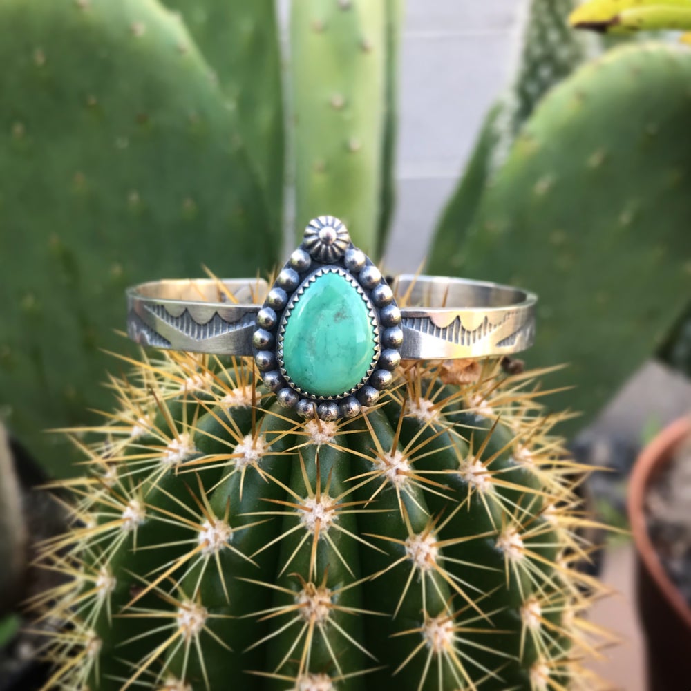 Turquoise tear cuff bracelet