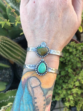 Load image into Gallery viewer, Turquoise tear cuff bracelet
