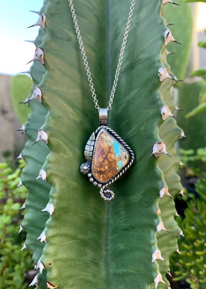Royston ribbon turquoise pendant or necklace