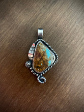 Load image into Gallery viewer, Royston ribbon turquoise pendant or necklace
