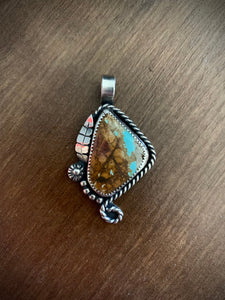 Royston ribbon turquoise pendant or necklace