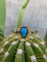 Load image into Gallery viewer, Turquoise coffin cuff bracelet

