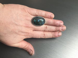 Labradorite queen ring