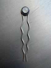 Load image into Gallery viewer, Moonstone sterling silver hair pin
