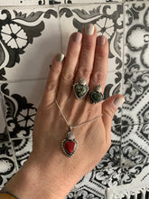 Load image into Gallery viewer, Turquoise sacred heart ring
