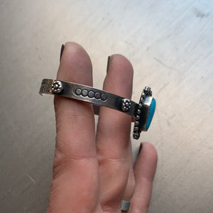 Turquoise coffin cuff bracelet