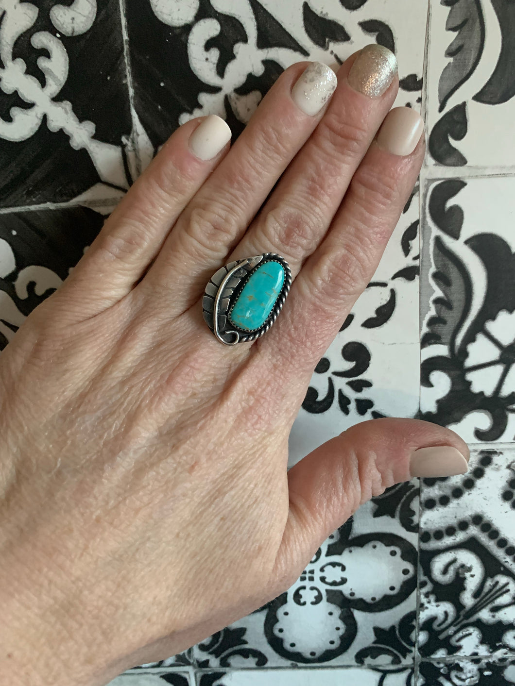 The turquoise leaf ring I