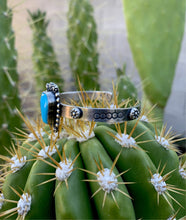 Load image into Gallery viewer, Turquoise coffin cuff bracelet
