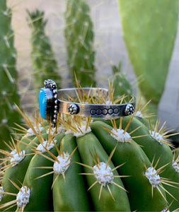 Turquoise coffin cuff bracelet