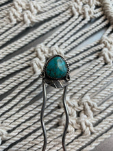 Load image into Gallery viewer, Turquoise and setting sun hair pin
