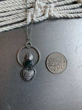 Load image into Gallery viewer, Sacred heart halo pendant necklace
